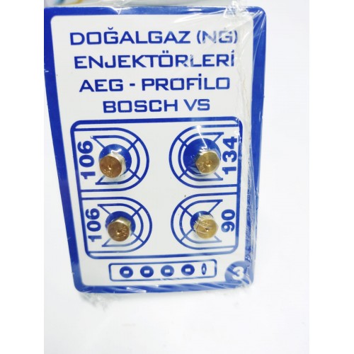 AEG PROFİLO BOSCH Ocak DOĞALGAZ Enjektör Takımı 4'lü SET 7 LİK